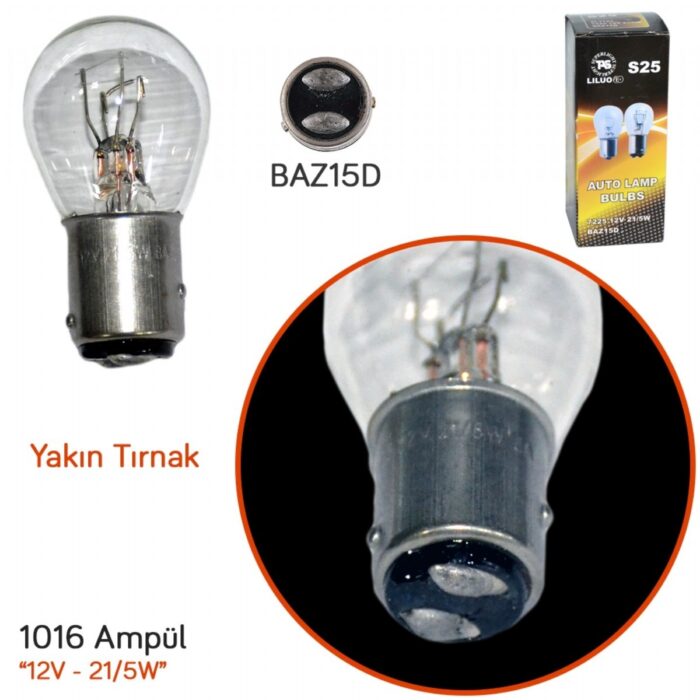 TAS Süperlight 12V 1016 Ampul 21/5W Yakın Tırnak BAZ15D S25 7225 SL3123 (10 lu) - Görsel 4