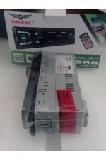 Sunsay MB-26 Çift Usb Girişli Bluetooth Oto Teyp i Radyo Sd Aux Teyp Amfi Çıkışlı Kumandalı - Görsel 2