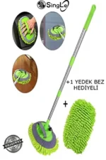 Çok Fonksiyonlu 2 In 1 Mikrofiber Araba Yıkama Fırçası Teleskopik Uzun Saplı Detay Fırçası Oto Moplu
