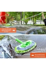 Çok Fonksiyonlu 2 In 1 Mikrofiber Araba Yıkama Fırçası Teleskopik Uzun Saplı Detay Fırçası Oto Moplu - Görsel 3