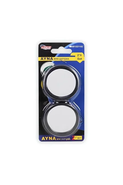 Carub Oto Yuvarlak  Kör Nokta Aynası - Mini Yapışma 2Lİ Set