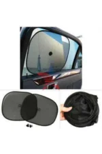 Carub Vantuzlu Yan Cam Perdesi Düz Siyah Cam Güneşliği 2 Adet - Görsel 2