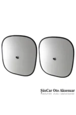 Carub Vantuzlu Yan Cam Perdesi Düz Siyah Cam Güneşliği 2 Adet - Görsel 3