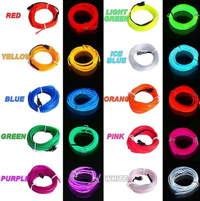 Araba Soğuk Işık Ortam Lamba Hattı Araba Neon RGB LED İç Atmosfer Işığı Şerit Araba Işık Aksesuarları - Görsel 3