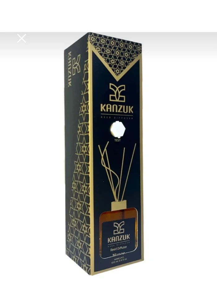 Kanzuk Siyah Bambu Çubuklu Oda Kokısu Reed Diffuser Amber 100 ml - Görsel 2