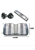 Carub Ön Cam Güneşlik Vantuzlu Mavi Büyük Boy 145*70 CM