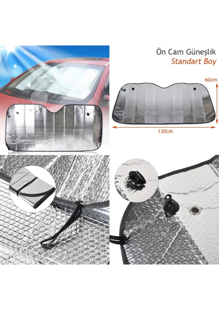 Carub Standart Boy Oto Ön Cam Güneşlik Vantuzlu - Görsel 2