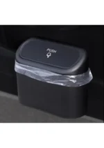 Carub Araba Çöp Kutusu Kapaklı Çöp Kovası Siyah