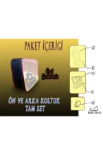 KONFORUM Oto Koltuk Kılıfı Pum Serisi Ön ve Arka Set  Kahverengi - Görsel 4