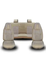 KONFORUM Oto Koltuk Kılıfı Pum Serisi Ön ve Arka Set Bej Renk - Görsel 3