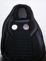 Siyah Mavi Çizgili Sportif Keten Oto Koltuk Kılıfı