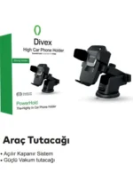 Divex Vantuzlu Araç İçi Telefon Tutacağı - Görsel 2