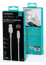 Tonex M13 Cep Telefonu Şarj Kablosu Lightning Ultra Güçlü Metalik Kablo 20W