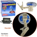 Carub 12V Vantilatör 8 Inç Mandallı BR6400304