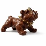 Araç İçi Torpido Üstü Simülasyon Bulldog Köpek Dekorasyon (Kahverengi)