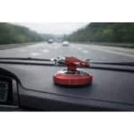 Araç İçi Güneş Enerjili Uçak Model Pervaneli Oto Parfümü – Torpido Üstü Dekoratif Koku (Kırmızı)