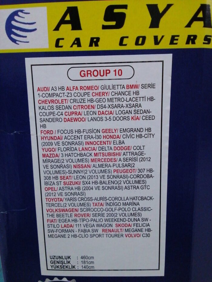 Asya Lexus Ct Branda Su Geçirmez Müflonlu Dört Mevsim Branda No:10 - Görsel 2