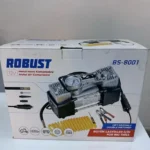 ROBUST Hava Kompresörü 12v Büyük Metal Gövde Çift Pistonlu çakmaklıklı Araba Lastik Bot Şişirme Kompresörü